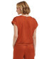 Фото #2 товара Блузка женская Calvin Klein С короткими рукавами из атласа