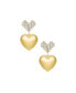 ფოტო #1 პროდუქტის Digital Love Heart 18K Gold Plated Dangle Earrings