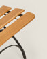 Wooden and metal folding chair