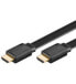 Фото #1 товара Wentronic High Speed HDMI/ Flat Cable with Ethernet - 3 m - black - 4K @ 30 Hz - 10.2 Gbit/s - gold-plated - 3 m - HDMI Type A (Standard) - HDMI Type A (Standard) - 3D - 10.2 Gbit/s - Black
