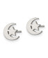 ფოტო #3 პროდუქტის Stainless Steel Polished Moon and Star Earrings