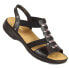 Фото #2 товара Black leather Roman sandals Rieker W 64580