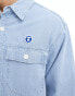 Aape By A Bathing Ape long sleeve denim shirt in light blue wash Синий, XL - 96 CM - фото #3