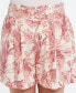 ფოტო #4 პროდუქტის Plus Size Linen Blend High Rise Belted Short