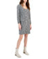 Фото #3 товара Women's Tweed Bouclé-Knit Button-Front Dress