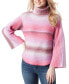 ფოტო #1 პროდუქტის Women's Lana Bell-Sleeve Ribbed Turtleneck Sweater