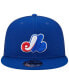 Фото #3 товара Men's Royal Montreal Expos Cooperstown Collection Team Color Trucker 9Fifty Snapback Hat