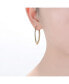 ფოტო #2 პროდუქტის 14K Gold Plated Pearl Hoop Earrings