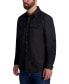 ფოტო #1 პროდუქტის Men's Ponte Long Sleeve Mix Check Pattern Shirt Jacket
