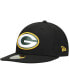 Фото #1 товара Men's Black Green Bay Packers Omaha Low Profile 59Fifty Fitted Hat