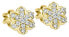 Gold star earrings with crystal 239 001 00940