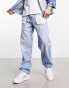 Фото #4 товара ASOS DESIGN baggy jeans with heavy rips in light wash