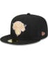 Фото #4 товара Men's Black New York Knicks Floral Side 59FIFTY Fitted Hat