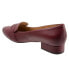 Trotters Joelle T2163-627 Womens Burgundy Leather Slip On Pumps Heels Shoes