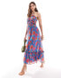 Anaya halter neck ruffle midaxi dress in tropical floral tropisches Blumenmuster, 36 - фото #2