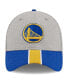 Men's Gray, Royal Golden State Warriors Striped 39THIRTY Flex Hat