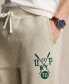 Фото #3 товара Men's Slub Fleece Graphic Sweatpants