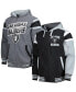 Men's Black, Gray Las Vegas Raiders Extreme Full Back Reversible Hoodie Full-Zip Jacket