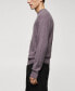 Фото #3 товара Men's Ribbed Details Knitted Sweater