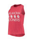 ფოტო #4 პროდუქტის Women's Crimson, Charcoal Oklahoma Sooners Team Tank Top and Pants Sleep Set