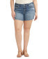 ფოტო #1 პროდუქტის Trendy Plus Size Elyse Mid-Rise Jean Shorts