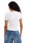 Фото #4 товара COLLUSION pointelle fitted t-shirt in white