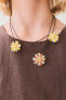 Floral cord necklace