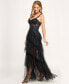 Фото #3 товара Juniors' Ruffle-Tiered Sequin-Lace Gown, Created for Macy's