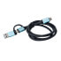 Фото #2 товара i-tec USB-C Cable to USB-C with Integrated USB 3.0 Adapter - 1 m - USB C - USB C - USB 3.2 Gen 1 (3.1 Gen 1) - 10000 Mbit/s - Black - Blue