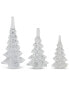 Фото #1 товара K&K Interiors Set Of 3 Clear Glass Trees Clear