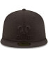 Фото #2 товара New Orleans Saints Black on Black 59FIFTY Fitted Cap