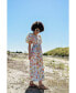 ფოტო #4 პროდუქტის Flower Land Square Neck Cotton Midi Dress