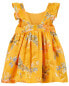 Baby Floral Print Seersucker Babydoll Dress 12M