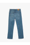 Фото #3 товара Düz Paça Slim Fit Kot Pantolon Cepli - Eve Slim Straight Jeans