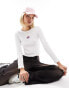 Фото #1 товара Santa Cruz fitted long sleeve with embroidered logo in white