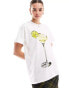 ASOS DESIGN oversized t-shirt with lime cocktail drink graphic in white Белый, S - EU 36-38 - фото #1