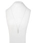 ფოტო #2 პროდუქტის Sterling Silver Pavé Sculpted Bar 40" Adjustable Pendant Necklace