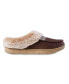 ფოტო #2 პროდუქტის Women's Memory Foam Microsuede and Faux Fur Hoodback Comfort Slippers