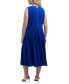 ფოტო #2 პროდუქტის Plus Size V-Neck Sleeveless Midi Dress