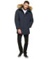 Фото #6 товара Men's Long Parka with Faux-Fur Lined Hood