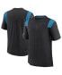 Фото #2 товара Men's Black Carolina Panthers Sideline Tonal Logo Performance Player T-shirt