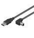 Фото #1 товара Goobay USB 2.0 AB 100 R/A HiSpeed,1m - 1 m - USB A - USB B - Male/Male - Black