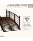 Arched Steel Garden Bridge with Handrails for Safety