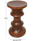 16" x 16" x 22" Wood Geometric Accent Table