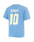 Фото #4 товара Men's Justin Herbert Powder Blue Los Angeles Chargers Big and Tall Player Name and Number T-shirt