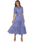 Фото #1 товара Women's Cotton Tiered Ruffle-Hem Shirtdress