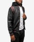 Фото #4 товара Men's Grainy Polyurethane Hooded Jacket with Faux Shearling Lining