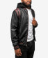 Фото #4 товара Men's Grainy Polyurethane Hooded Jacket with Faux Shearling Lining