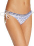 Фото #1 товара Shoshanna 263480 Women's Batik Lace Up Bikini Bottom Swimwear Size Petite