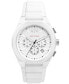 ფოტო #1 პროდუქტის Men's Rafael Chronograph White Silicone Watch 44mm